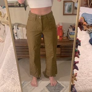 NWOT Universal Thread olive green high rise wide leg pants size 25